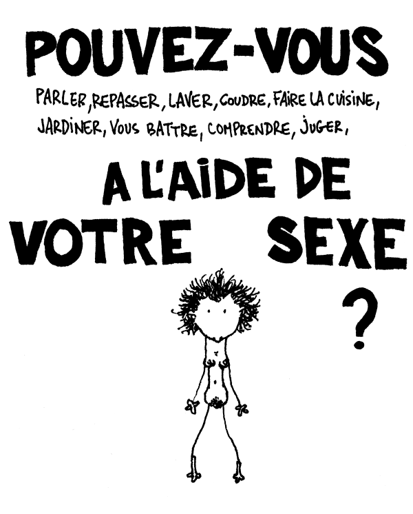 Pouvez-vous parler à l'aide de votre sexe